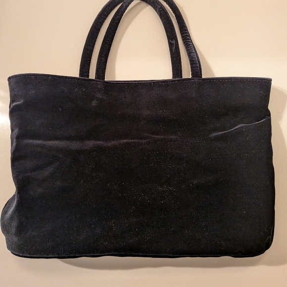 Neiman Marcus Collection Black Velvet Tote Bag - Picture 3 of 4